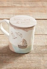 Sailboat Sea Scene Mug Set