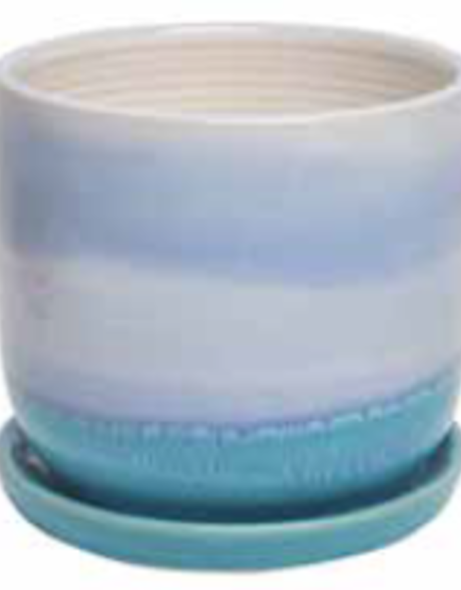 Horizon Planter w/Attached Saucer - Dusk 7.75” x 7“