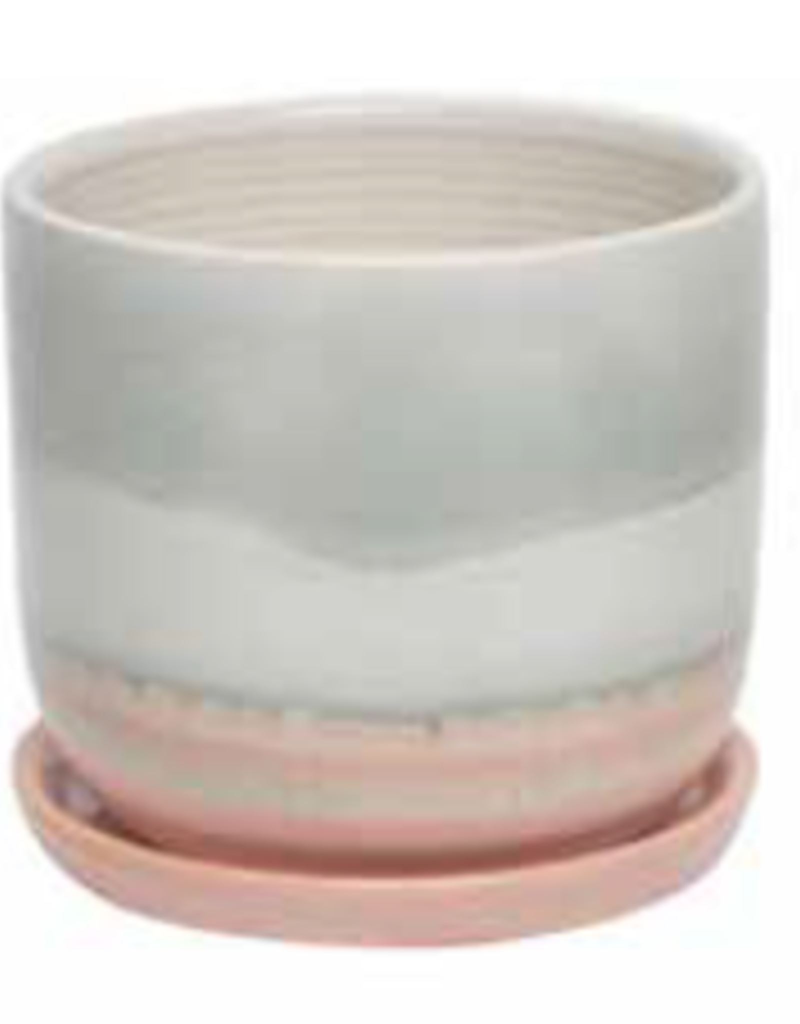 Horizon Planter w/Attached Saucer - Dawn 7.75” x 7“