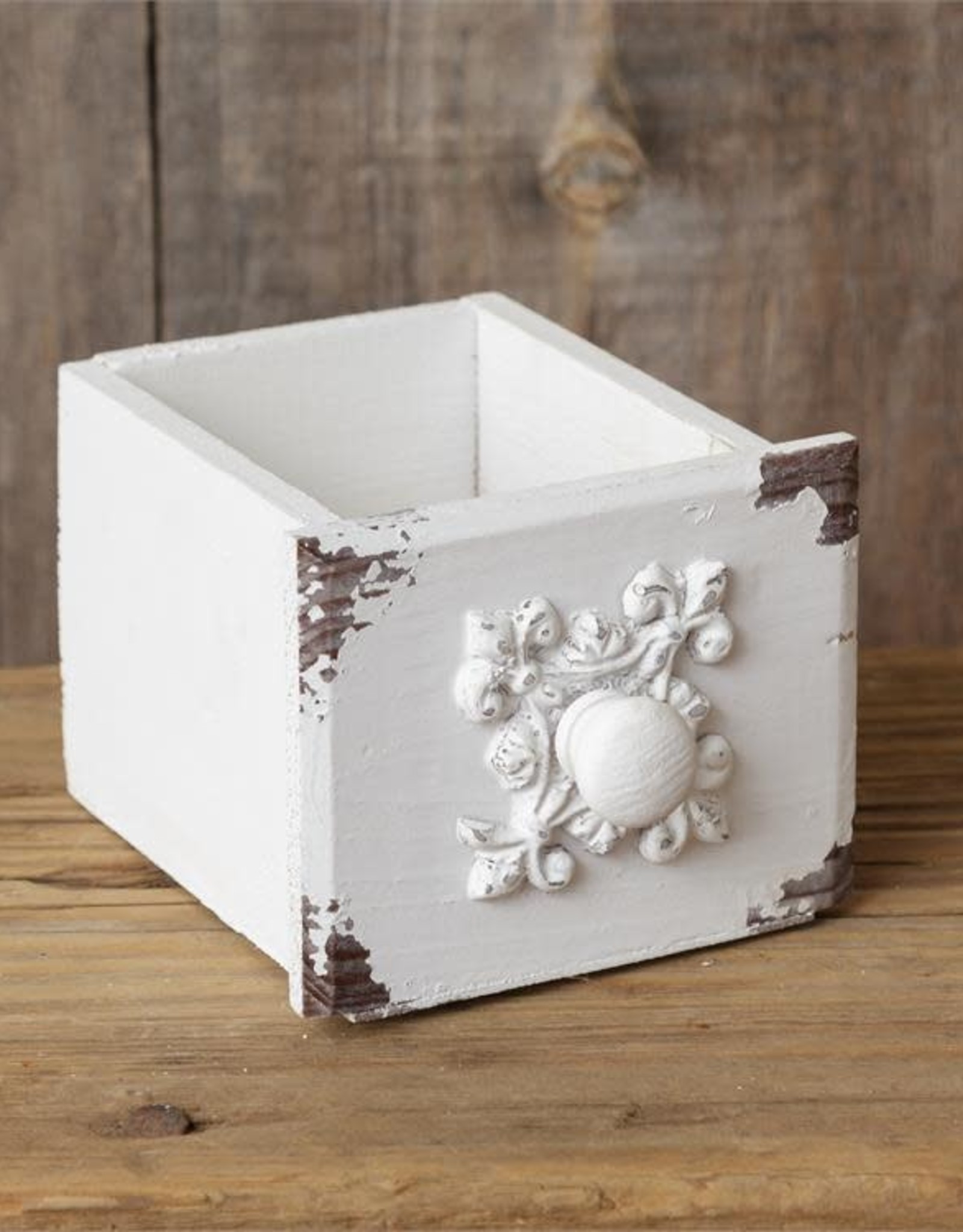 White Drawer Container, Small 4" H x 5" W x 5.5" D