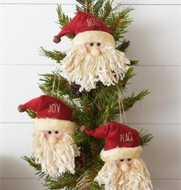 Santa Ornaments  - Peace, Joy, Noel