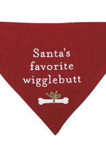 Collar Bandana Lg - Santa's Favorite Wigglebutt