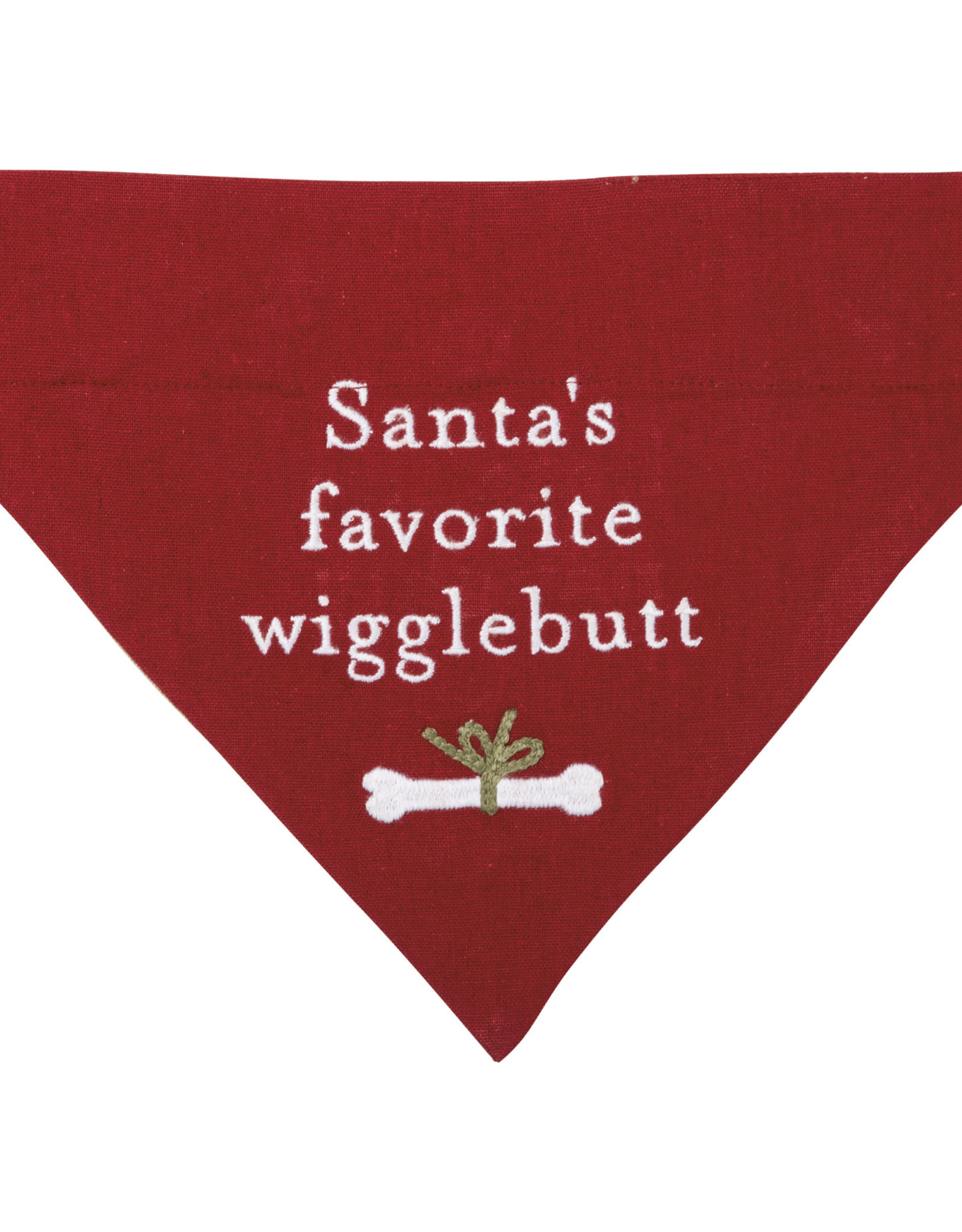 Collar Bandana Lg - Santa's Favorite Wigglebutt