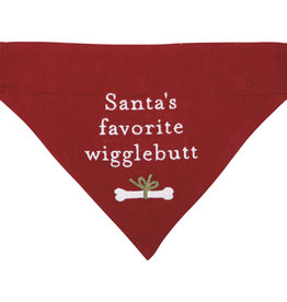 Collar Bandana Lg - Santa's Favorite Wigglebutt