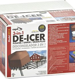 ALLIED API 3 in 1 Stock Tank De icer 3-in-1 De-Icer, 1500 Watt