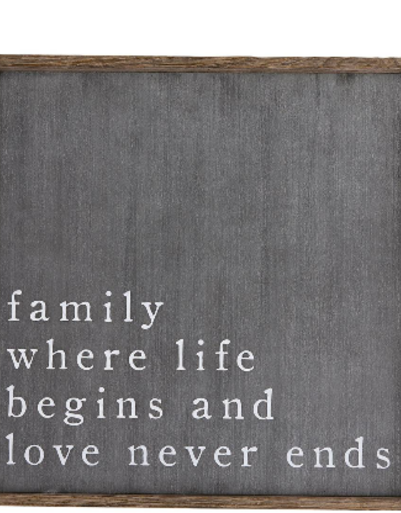 Family Black Plaque 22"x22"