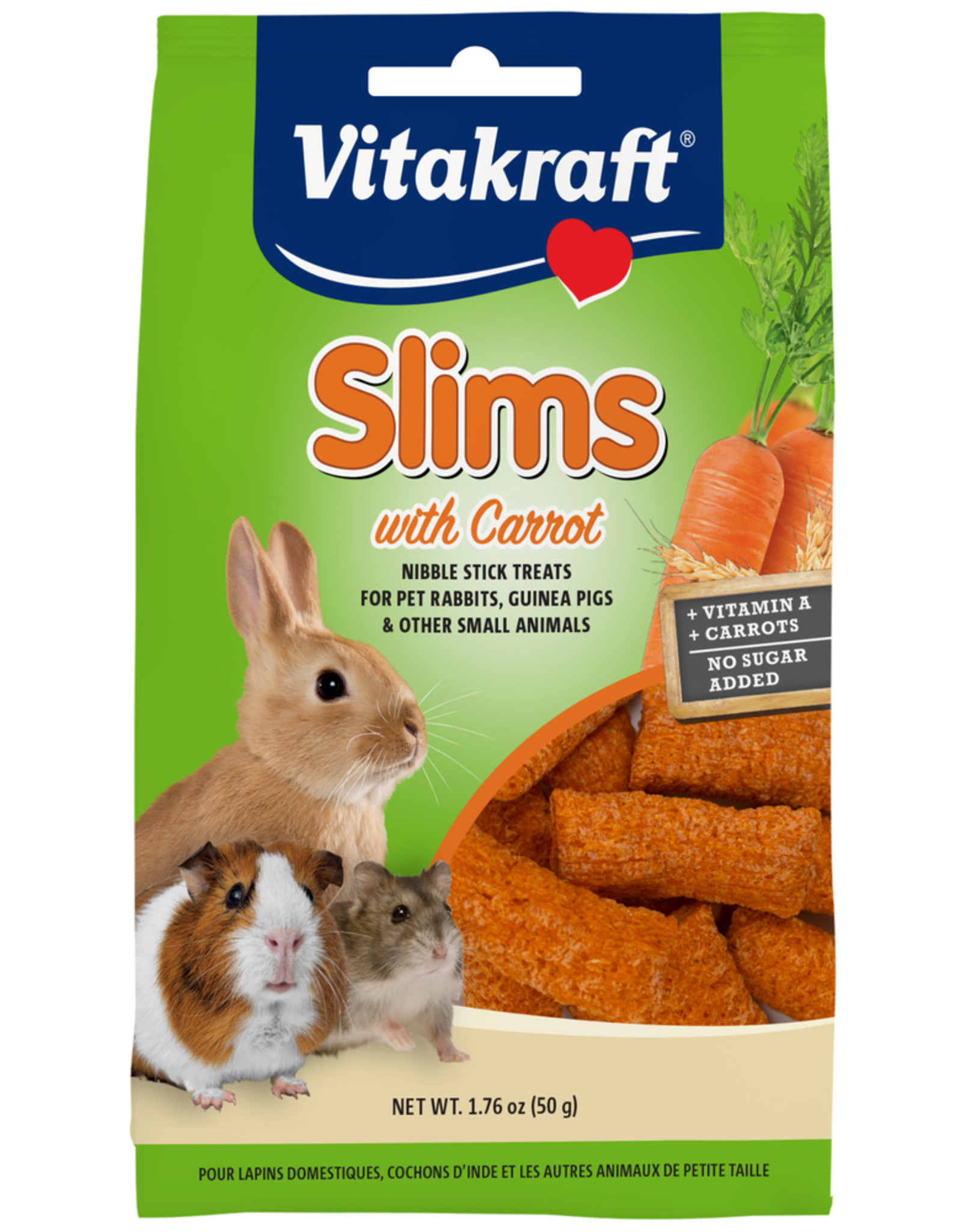Vitakraft Vita Kraft CARROT SLIMS rabbit 1.76oz