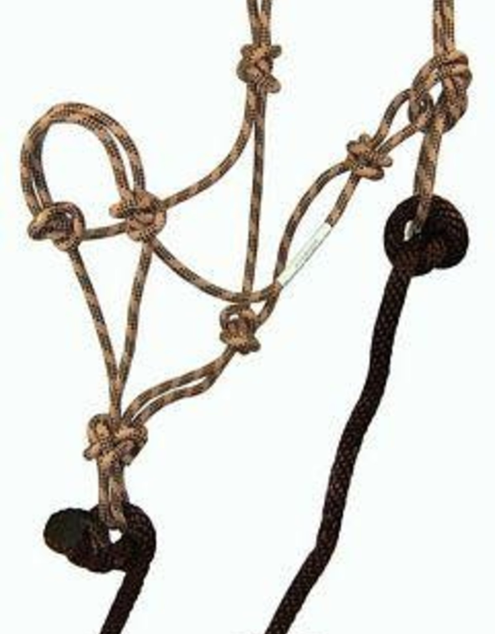 Hamilton Pet HALTER HORSE ROPE WITH LEAD 8FT BROWN TAN