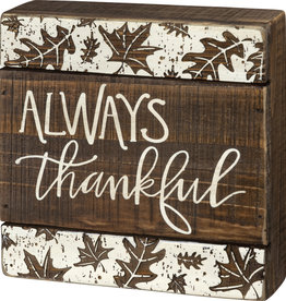 Box Sign - Always Thankful