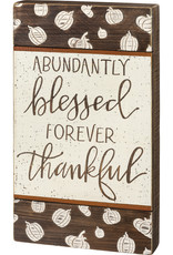 Box Sign - Abundantly Blessed