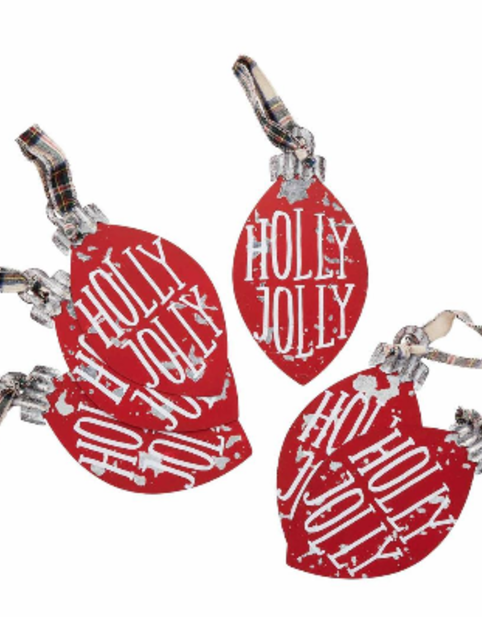 Holly Tin Ornament