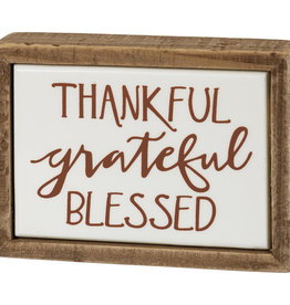 Box Sign Mini - Thankful Grateful Blessed