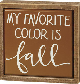 Box Sign Mini - My Favorite Color Is Fall