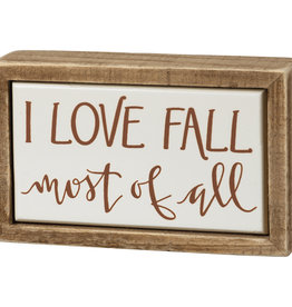 Box Sign Mini - I Love Fall Most Of All