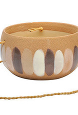 Painted Stripe Hanging Planter Bowl Nuetral Mult 7.75"