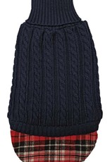 ETHICAL PRODUCT INC. FAS Un-Tucked Cable Dog Sweater Navy Medium