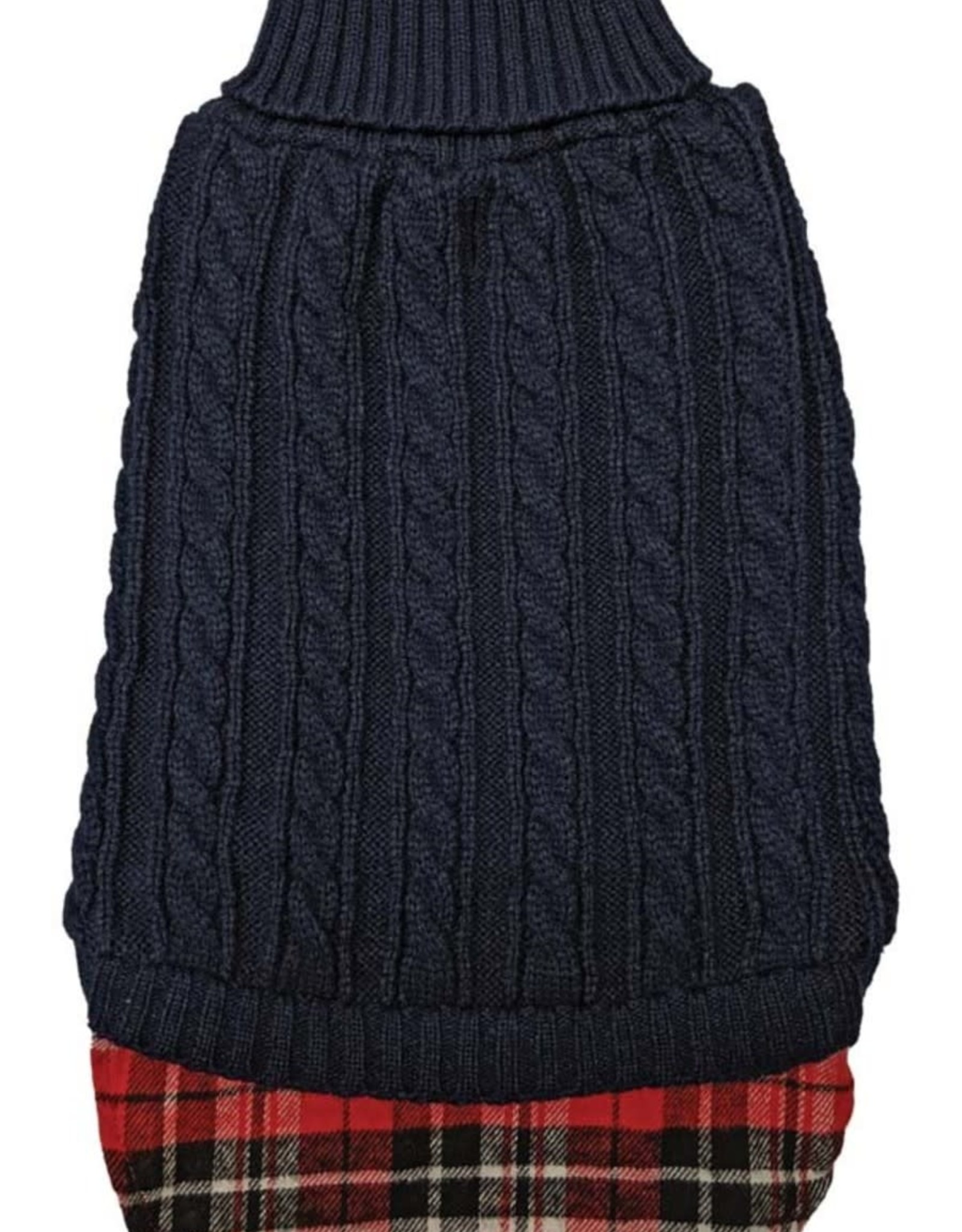 FASHION PET (ETHICAL) FAS Un-Tucked Cable Dog Sweater Navy Medium