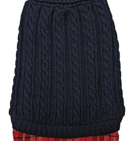 ETHICAL PRODUCT INC. FAS Un-Tucked Cable Dog Sweater Navy Medium