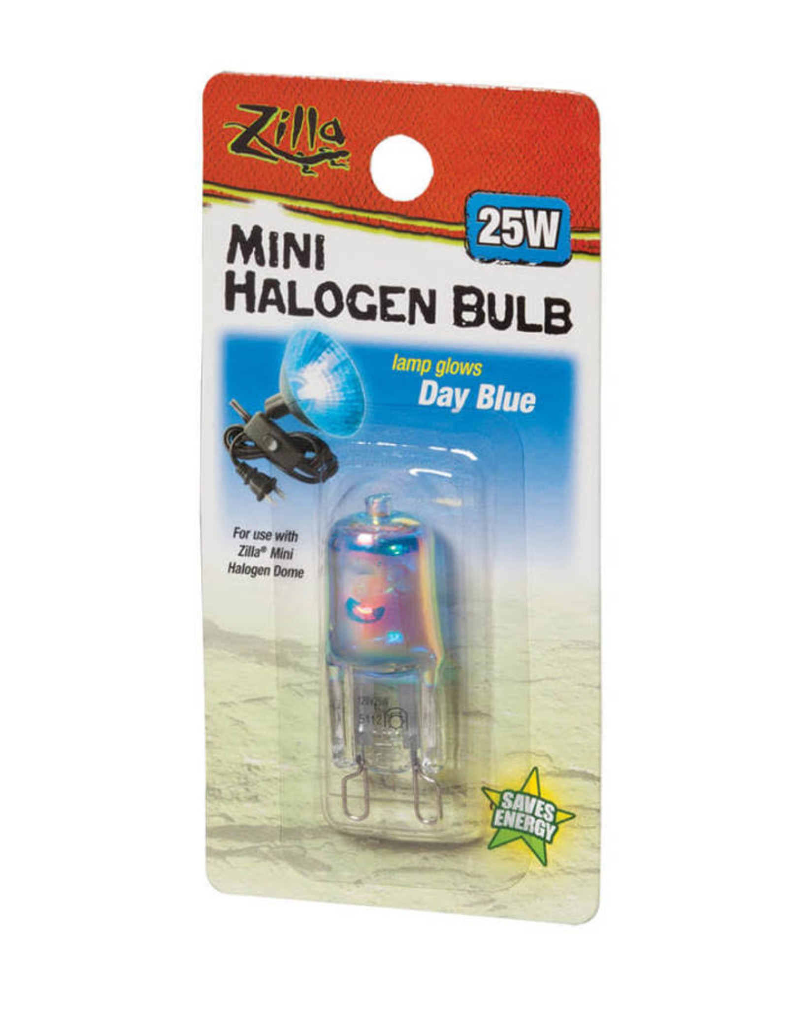 ZILLA Zilla Light & Heat Mini Halogen Bulbs, Day Blue 25 W