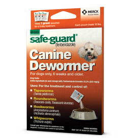 MERCK SAFEGUARD Canine Dewormer Dogs  1gm 10lb 8 dose