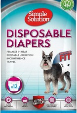 HERO PET BRANDS LLC Simple Solution Disposable Diapers Medium 12PK