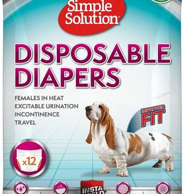 HERO PET BRANDS LLC Simple Solution Disposable Dog Diaper 12pk Large