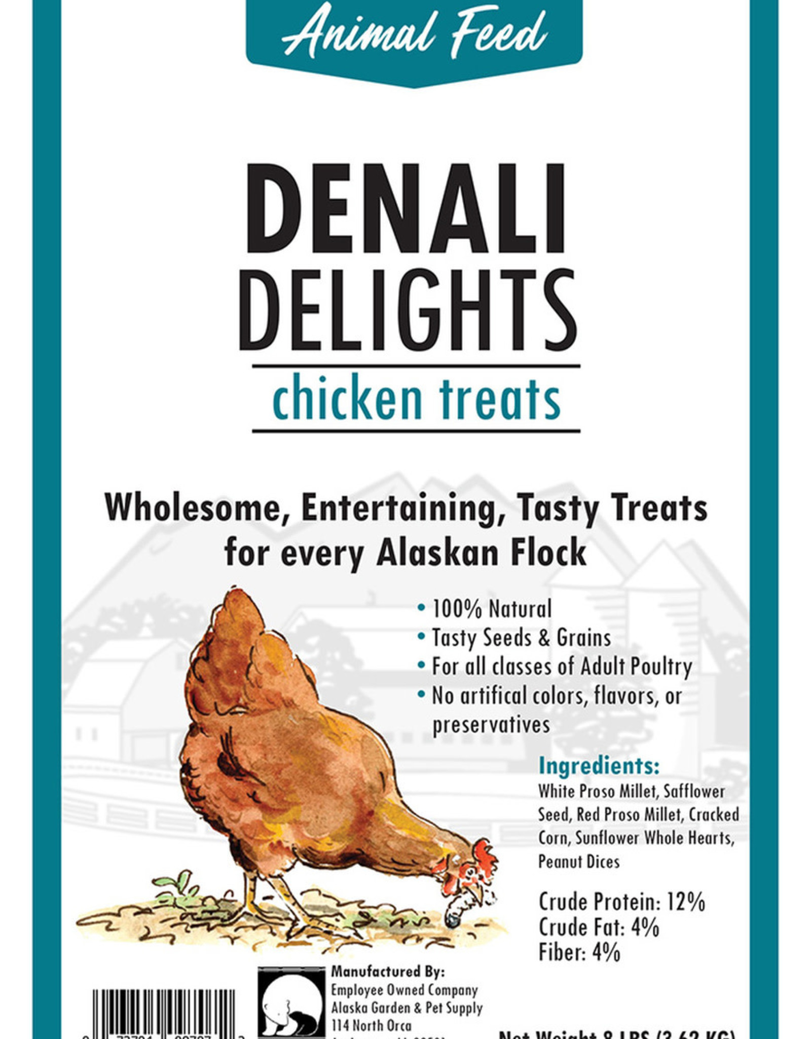 Alaska Mill and Feed AMF Denali Delights Chicken Treat 8lb