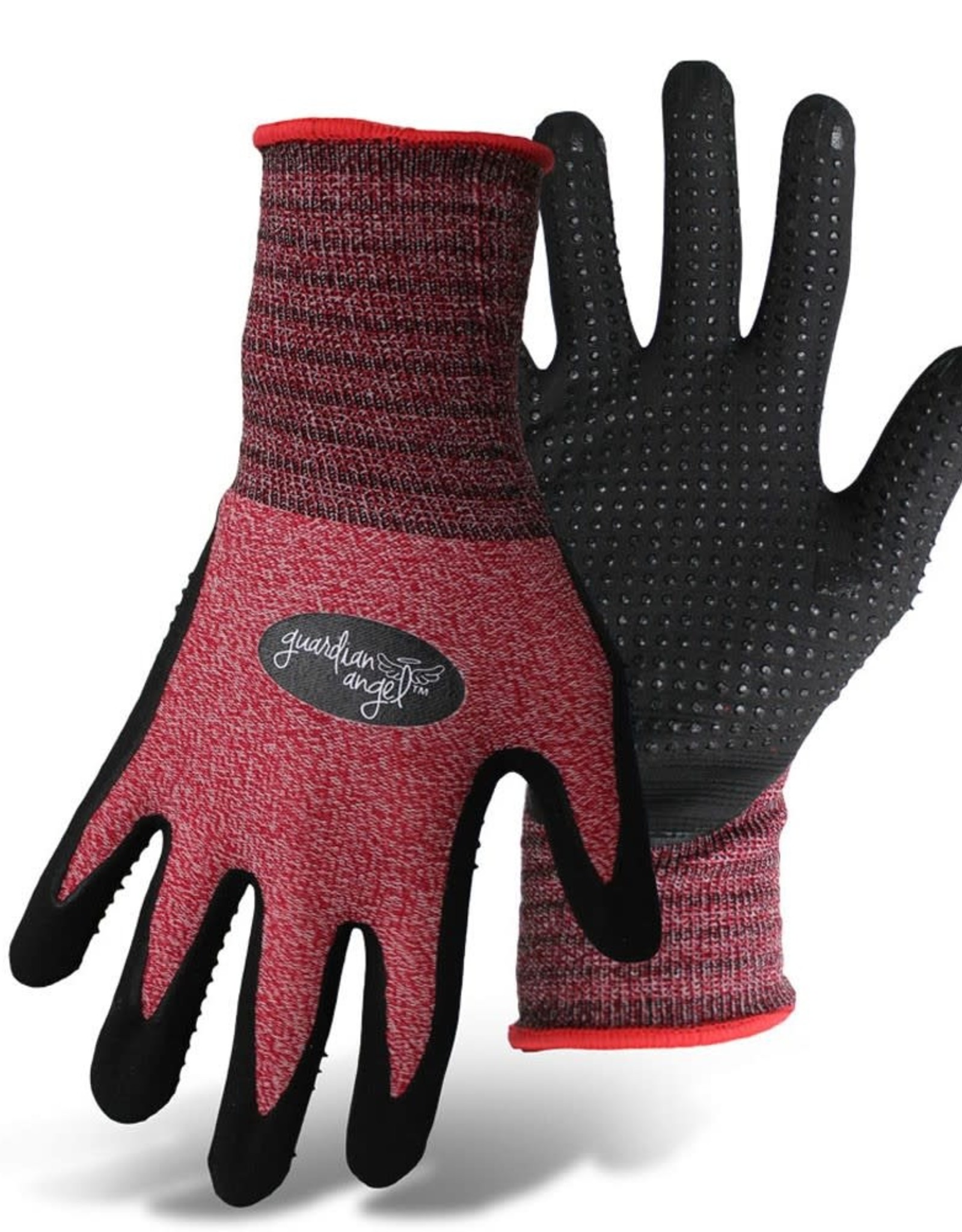 BOSS MANUFACTURING      P Boss Guardian Angel Dotted Nitrile Palm Knit Wrist Glove XS
