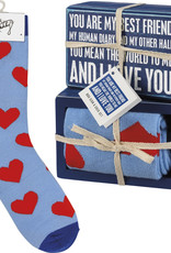 Box Sign & Sock Set - My Best Friend I Love You