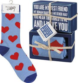 Box Sign & Sock Set - My Best Friend I Love You