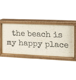 Inset Box Sign - The Beach Is My Happy Place