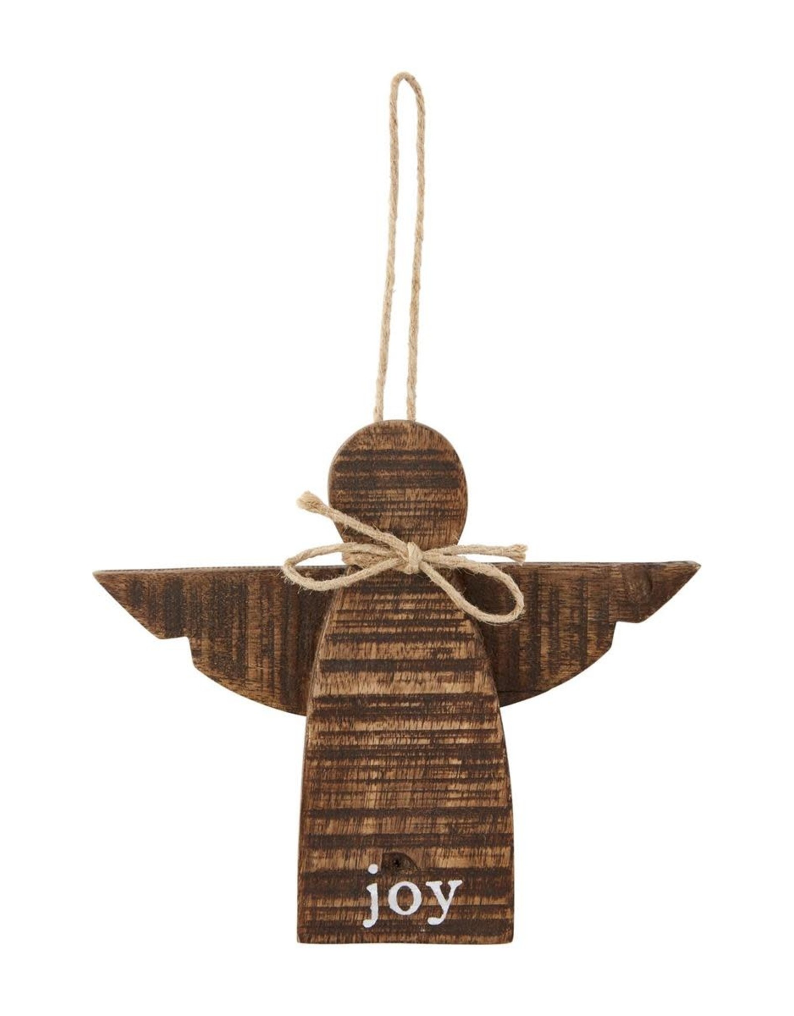 Natural Wood Angel Ornament