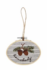 Acorn Embroidery Hoop Ornament