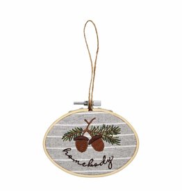 Acorn Embroidery Hoop Ornament