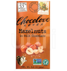 Chocolove Milk Chocolate Bar; Hazelnuts 3.2oz