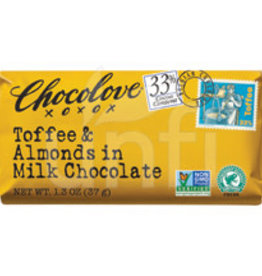 Chocolove Toffee & Almond Milk Chocolate Mini Bar 1.3oz