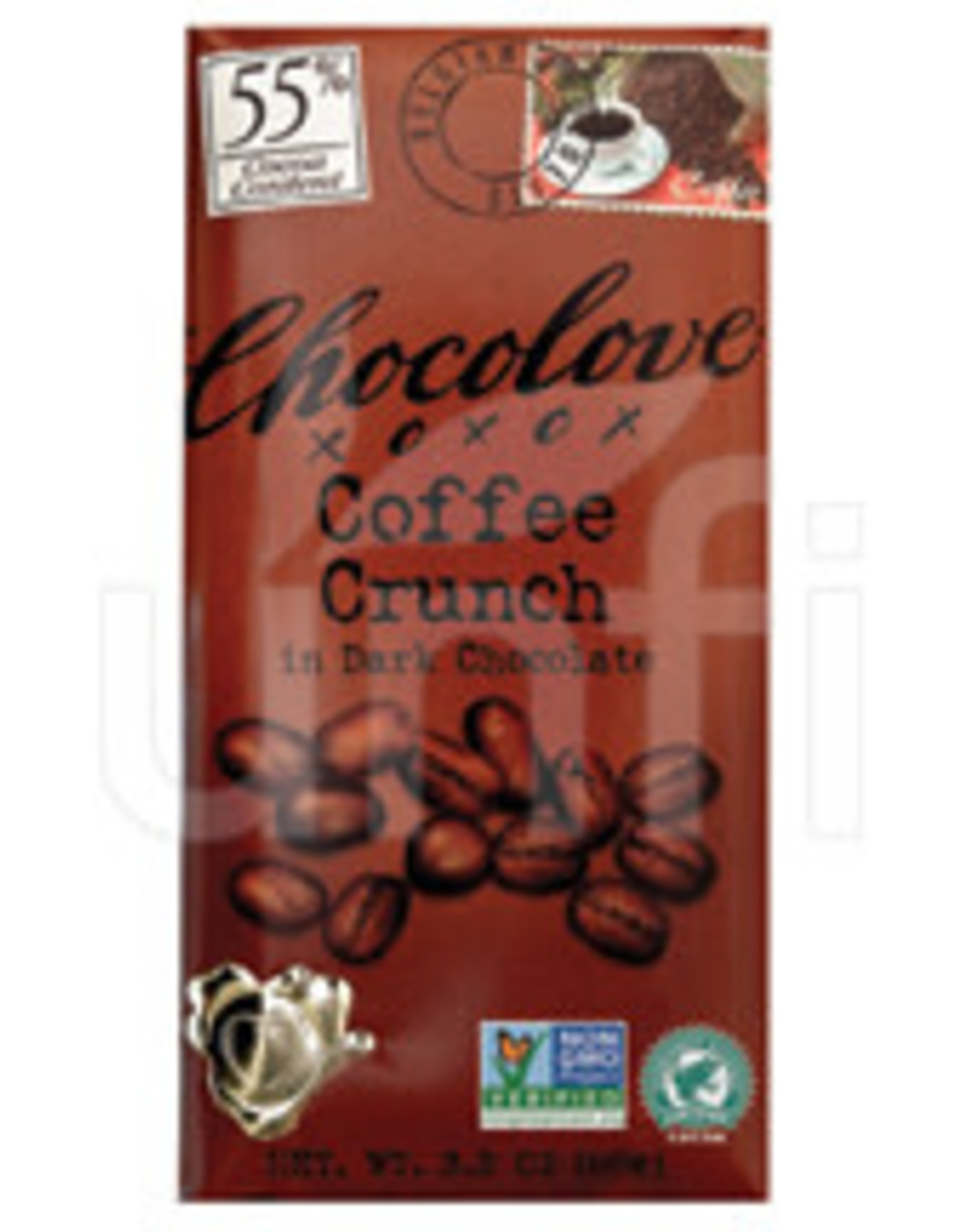 Chocolove Dark Chocolate Bar; Coffee Crunch 3.2oz