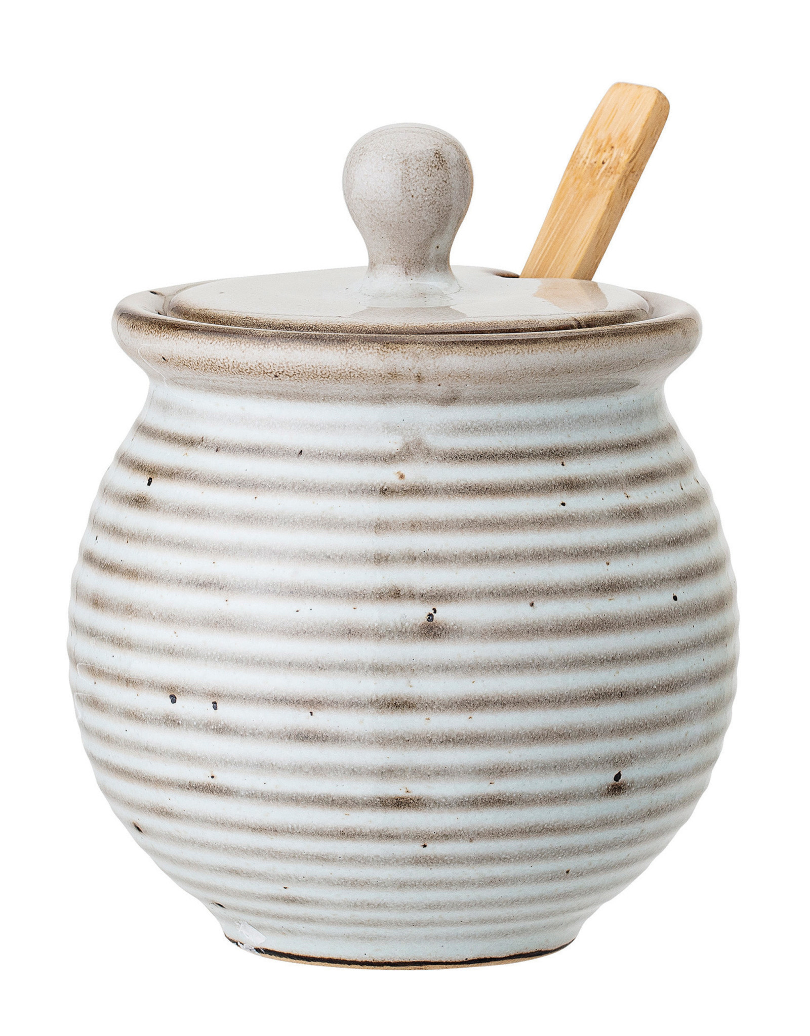Stoneware Honey Pot with Dipper, Set of 2