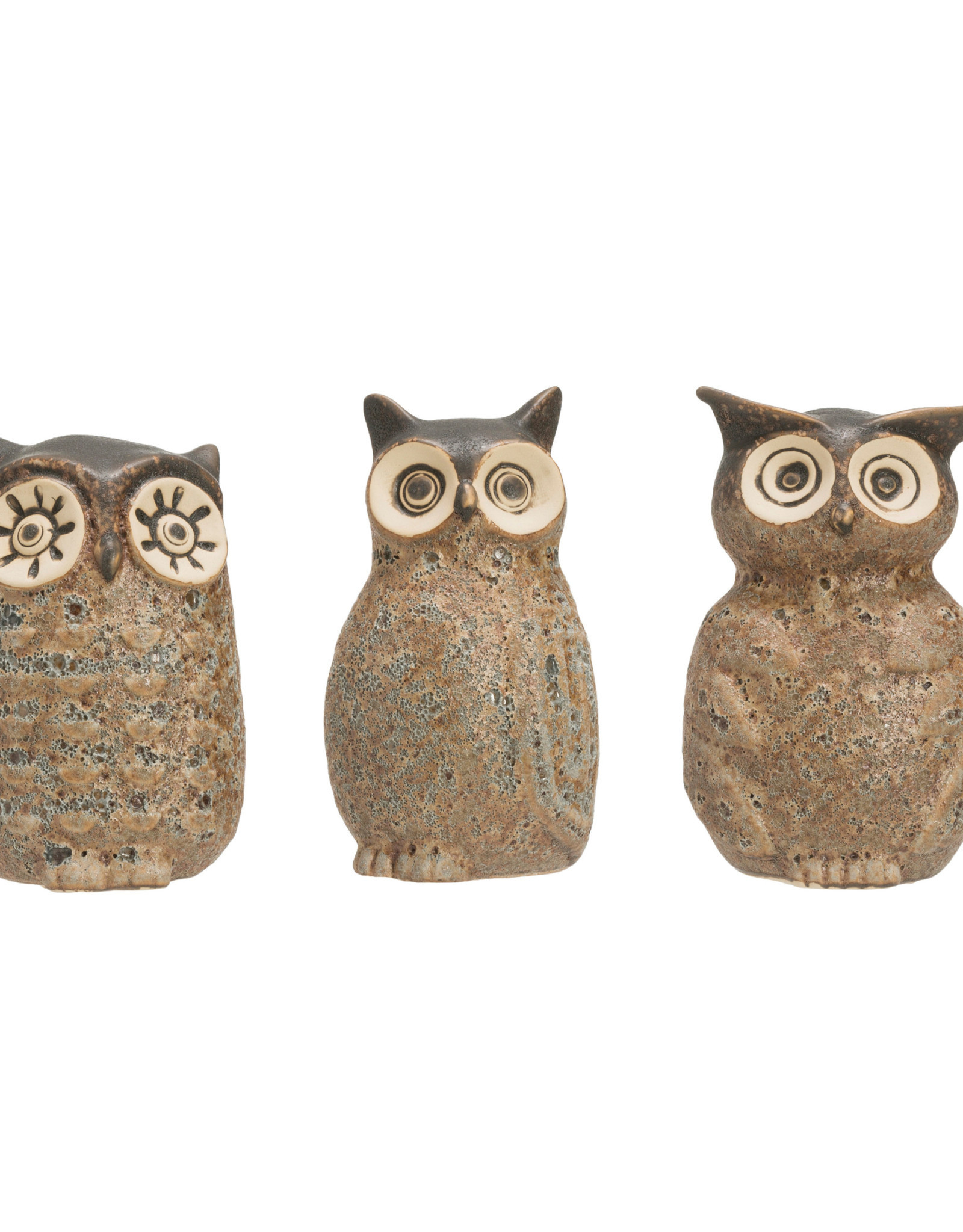 Stoneware Owl Vase, 3 Styles