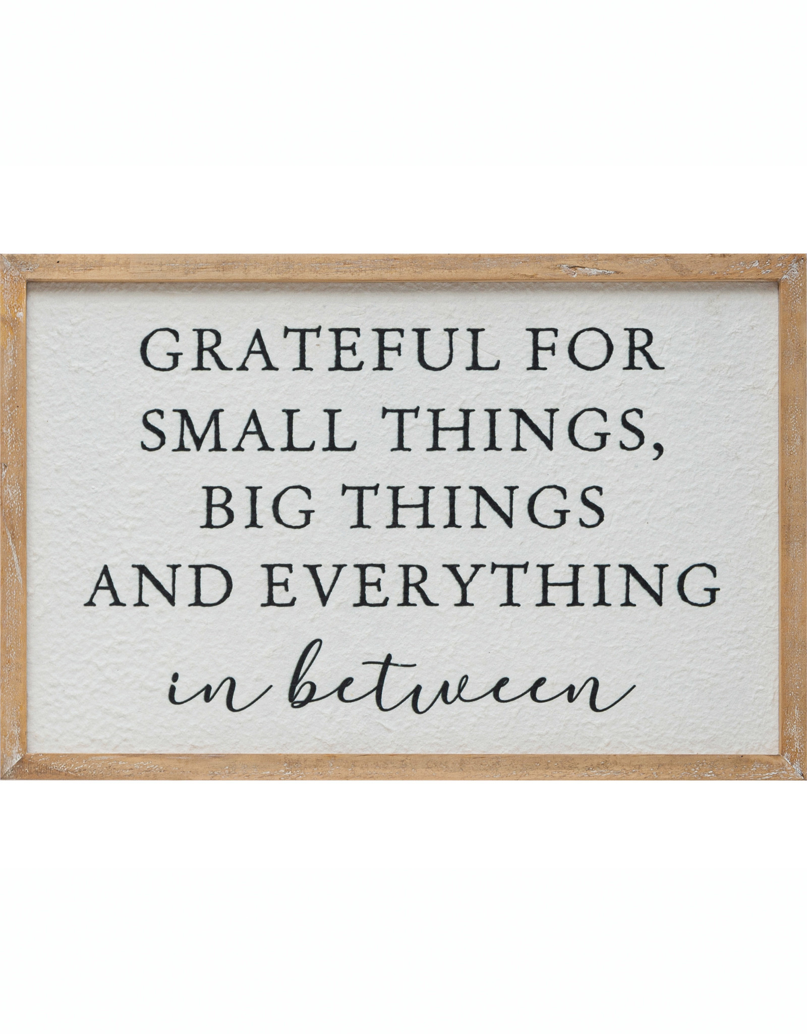 Wood Framed Wall Décor "Grateful"