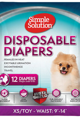 SIMPLE SOLUTION Disposable Diapers White, XS, 12 pk