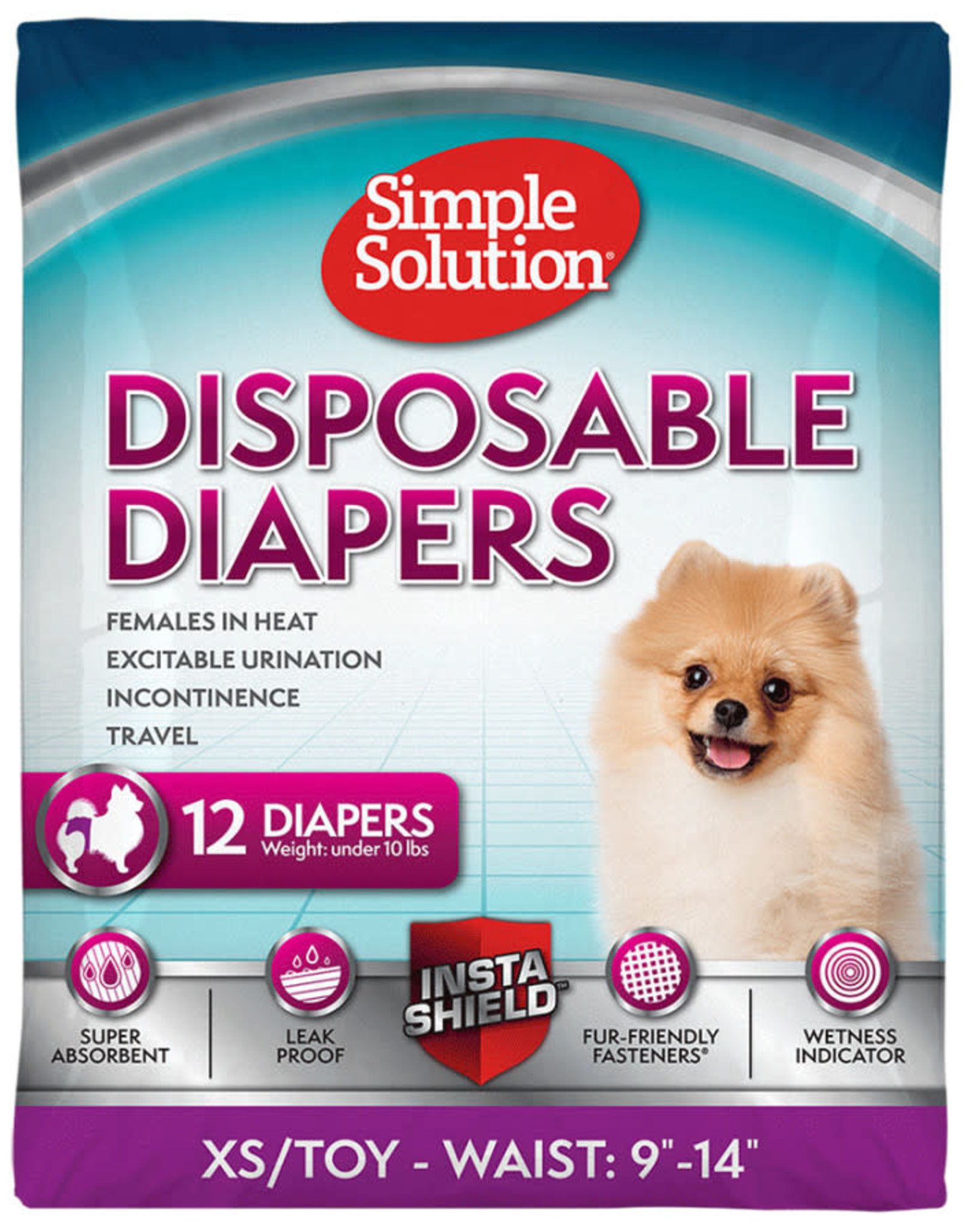 SIMPLE SOLUTION Disposable Diapers White, XS, 12 pk