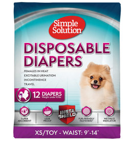 SIMPLE SOLUTION Disposable Diapers White, XS, 12 pk