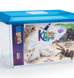 LEE S AQUARIUM & PET Rectangle Kritter Keeper with Lid Assorted, 3 gal, LG