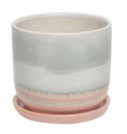 Horizon Planter with Attached Saucer Assorted 3"