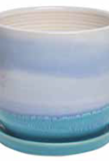 Horizon Planter with Attached Saucer Assorted 3"