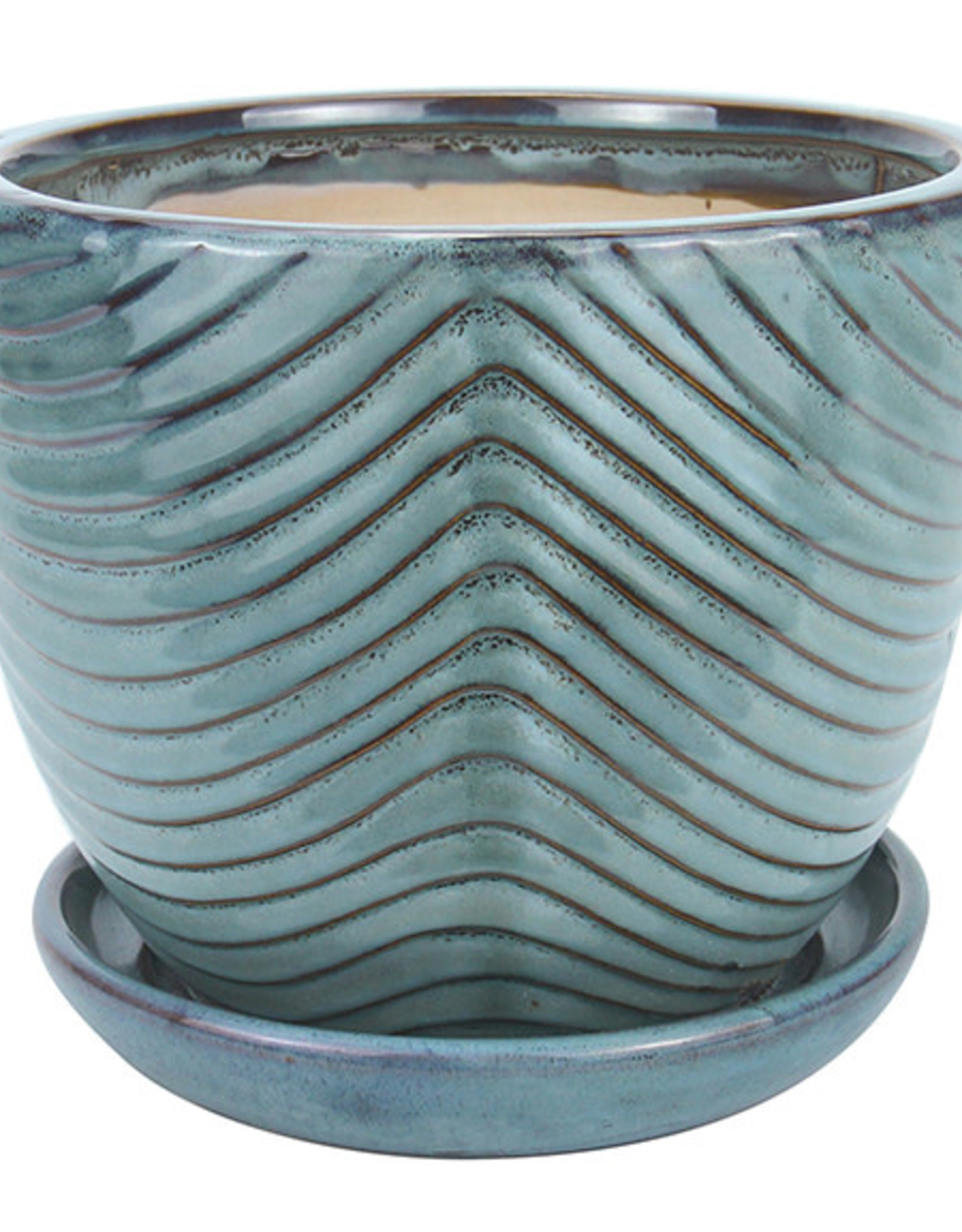 Swirl Drape Planter Hunter 6"