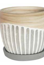 Alise Planter Tan/Grey 6.75"