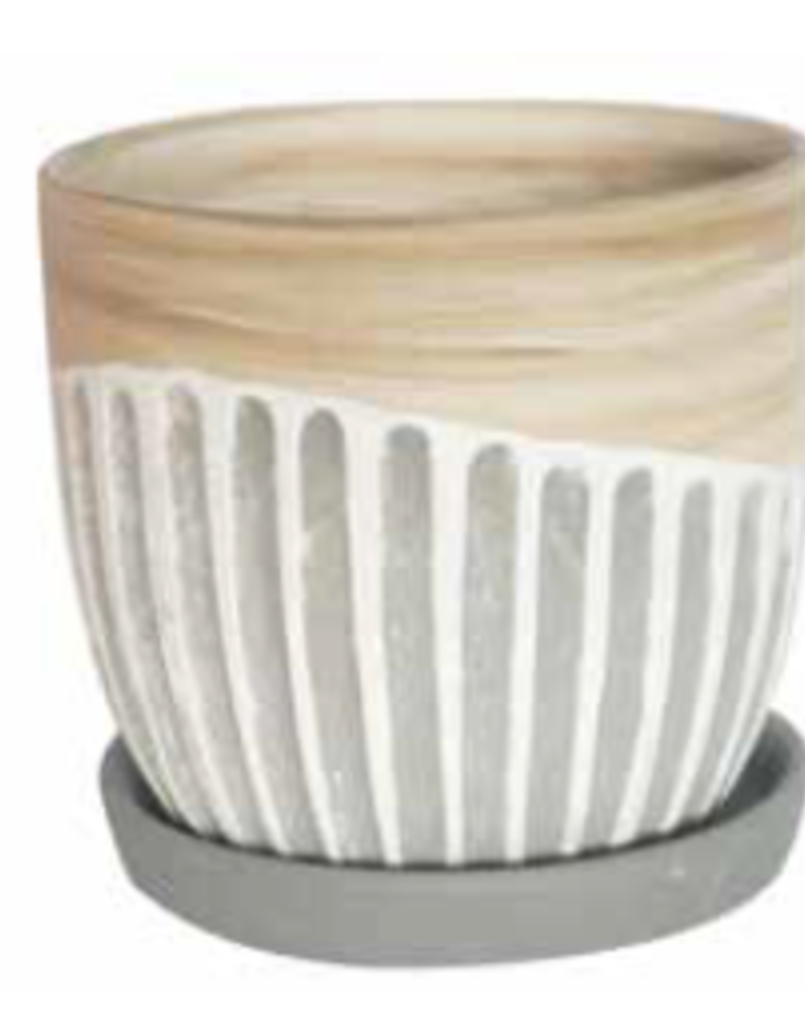 Alise Planter Tan/Grey 6.75"
