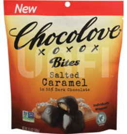 Chocolove Dark Chocolate Bites; Salted Caramel 3.5oz bag
